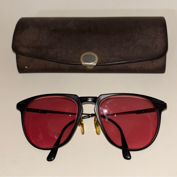 Vintage Safilo '90 Elasta Eyeglasses SP3630 FRAMES ONLY Italy Black Aviator - Picture 14 of 16